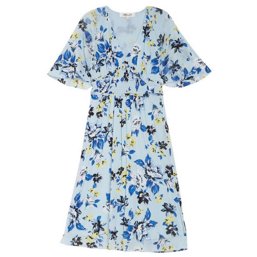 NWT Diane von Furstenberg Flutter Sleeve Dress, Small, Medium, Large - Picture 4 of 11
